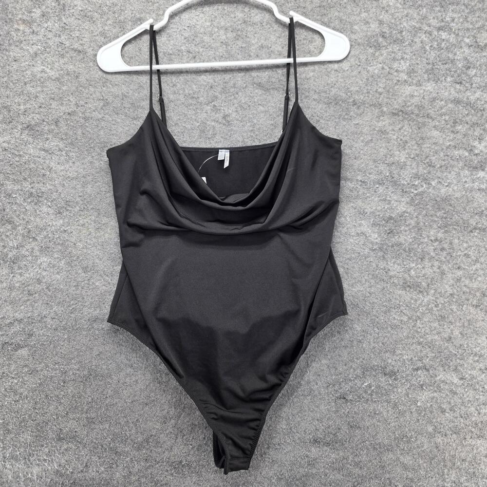 Out From Under Bodysuit Womens L Black One Piece Adjustable Strap Stretch